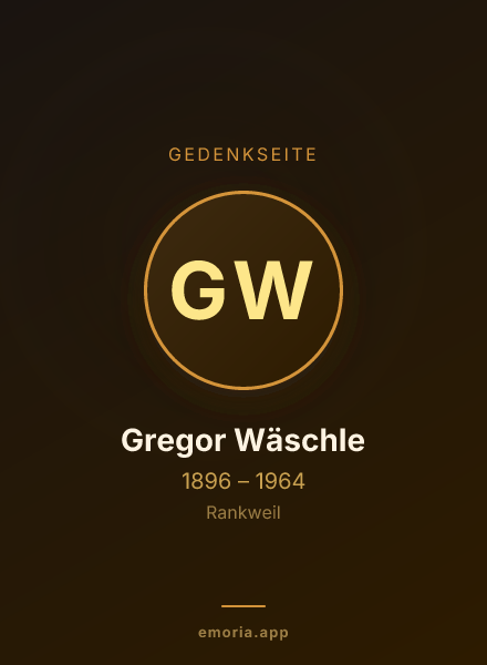 Gedenkportrait von Gregor Wäschle