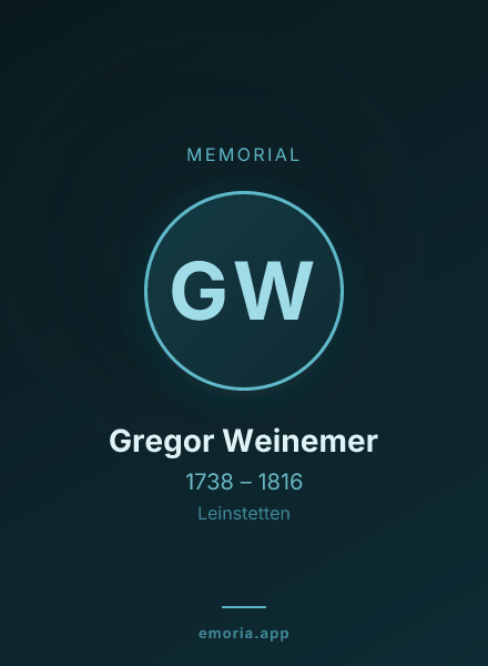 Memorial portrait of Gregor Weinemer