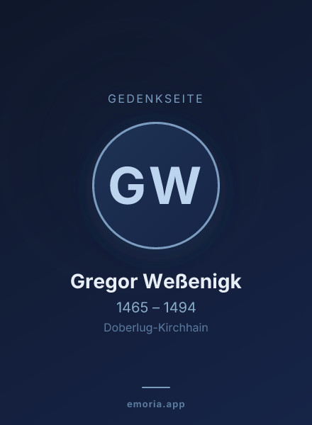 Gedenkportrait von Gregor Weßenigk