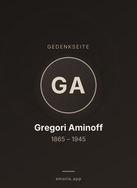Gedenkportrait von Gregori Aminoff
