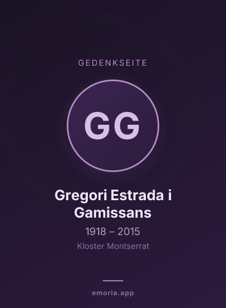 Gedenkportrait von Gregori Estrada i Gamissans