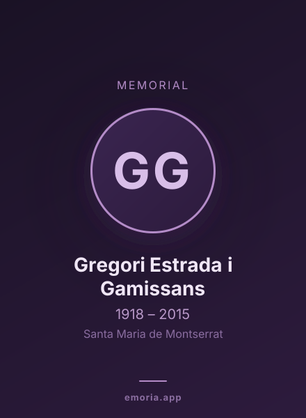 Memorial portrait of Gregori Estrada i Gamissans