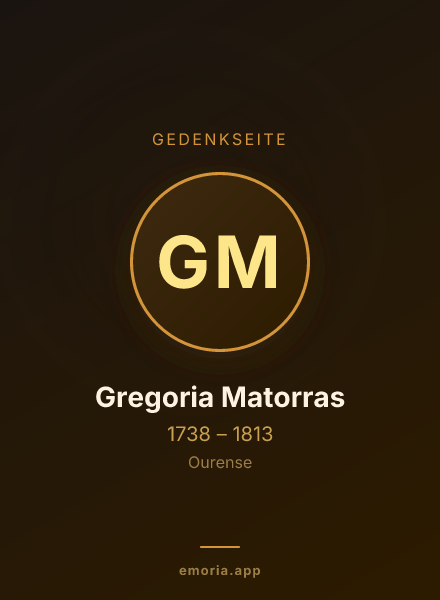 Gedenkportrait von Gregoria Matorras