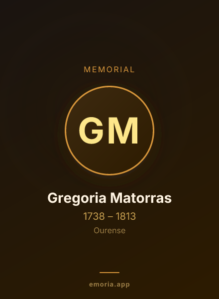 Memorial portrait of Gregoria Matorras