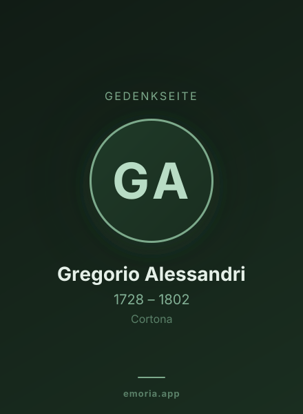 Gedenkportrait von Gregorio Alessandri