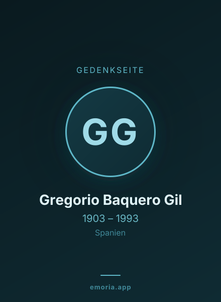 Gedenkportrait von Gregorio Baquero Gil