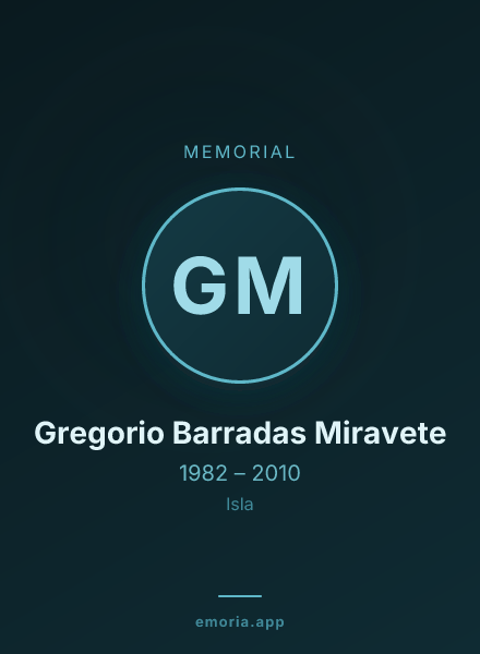 Memorial portrait of Gregorio Barradas Miravete