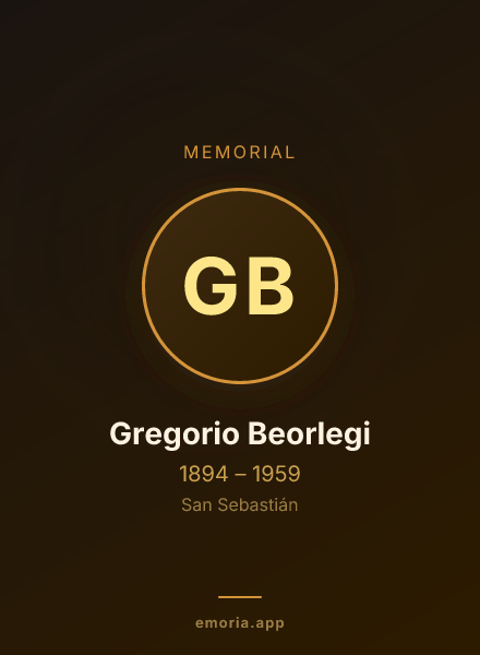 Memorial portrait of Gregorio Beorlegi