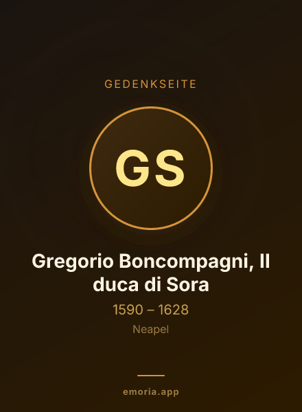 Gedenkportrait von Gregorio Boncompagni, II duca di Sora