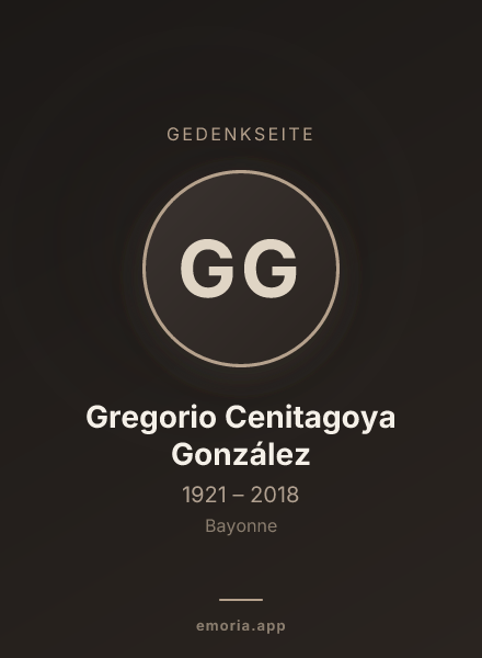 Gedenkportrait von Gregorio Cenitagoya González