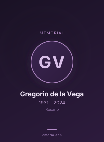 Memorial portrait of Gregorio de la Vega