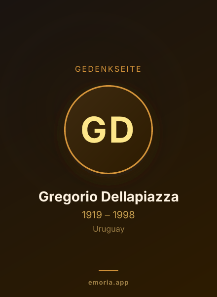 Gedenkportrait von Gregorio Dellapiazza