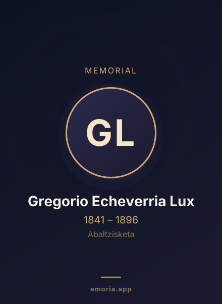 Memorial portrait of Gregorio Echeverria Lux