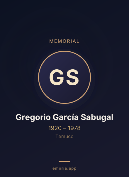 Memorial portrait of Gregorio García Sabugal