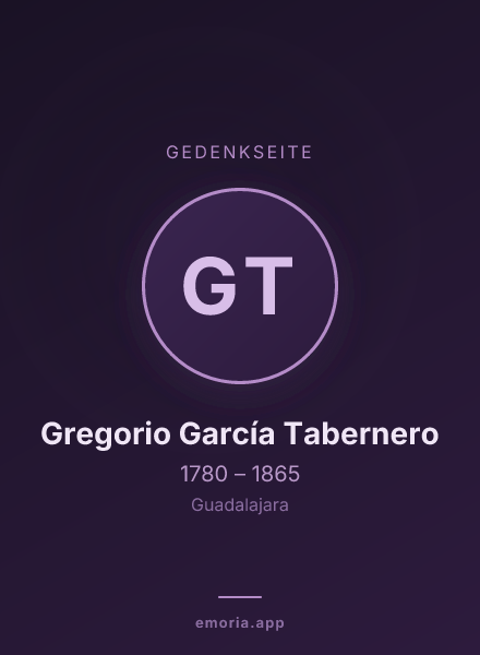 Gedenkportrait von Gregorio García Tabernero
