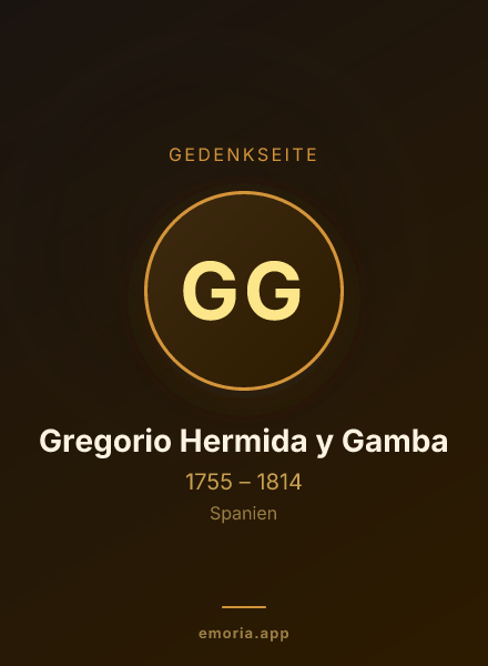 Gedenkportrait von Gregorio Hermida y Gamba
