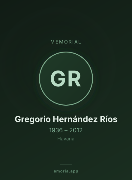 Memorial portrait of Gregorio Hernández Ríos