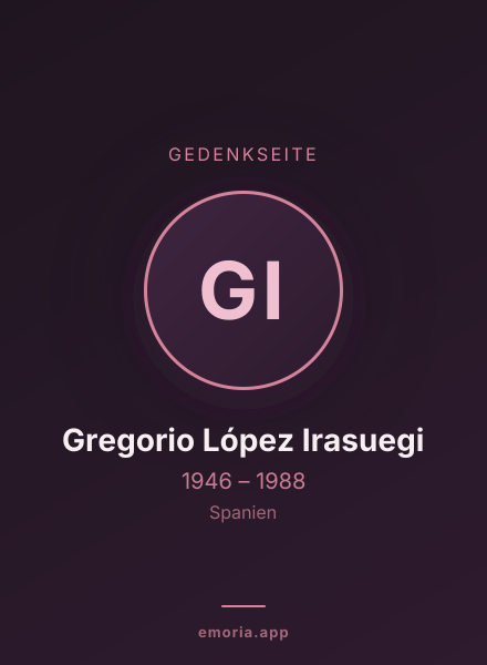 Gedenkportrait von Gregorio López Irasuegi