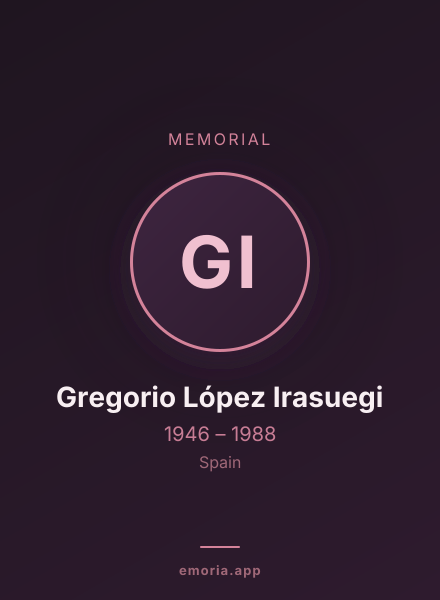 Memorial portrait of Gregorio López Irasuegi
