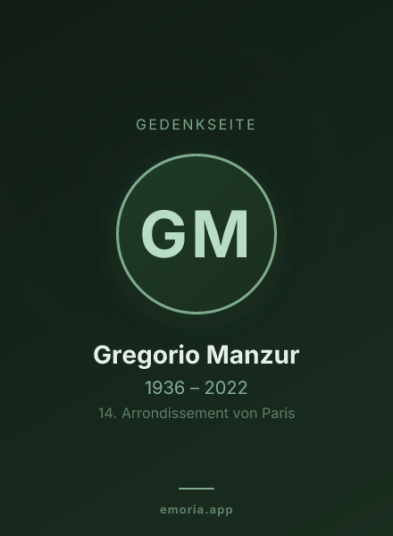 Gedenkportrait von Gregorio Manzur