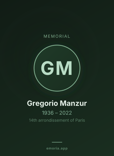 Memorial portrait of Gregorio Manzur
