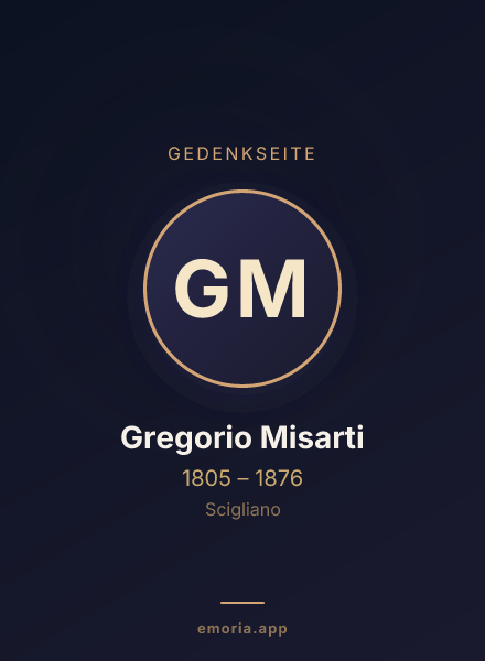 Gedenkportrait von Gregorio Misarti