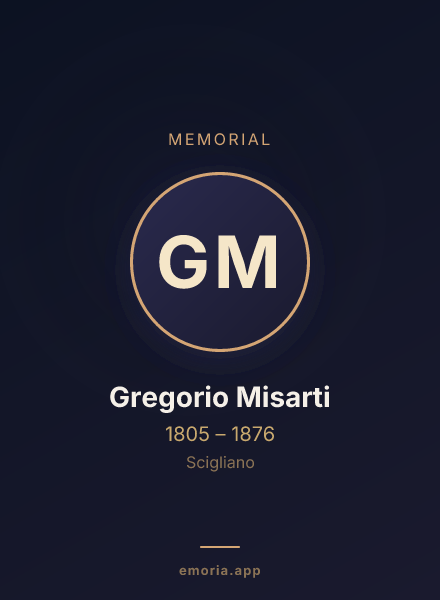Memorial portrait of Gregorio Misarti