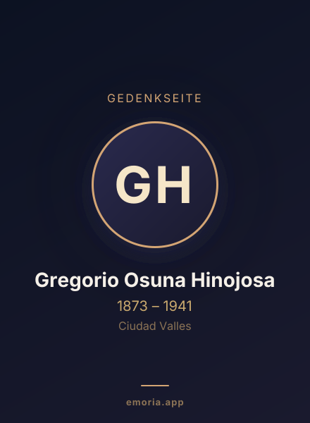 Gedenkportrait von Gregorio Osuna Hinojosa