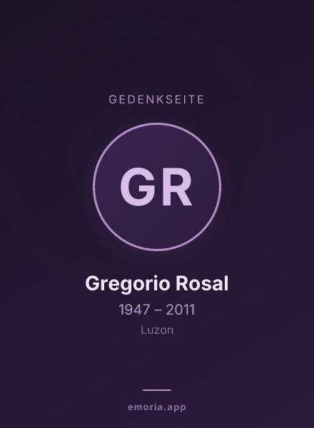 Gedenkportrait von Gregorio Rosal