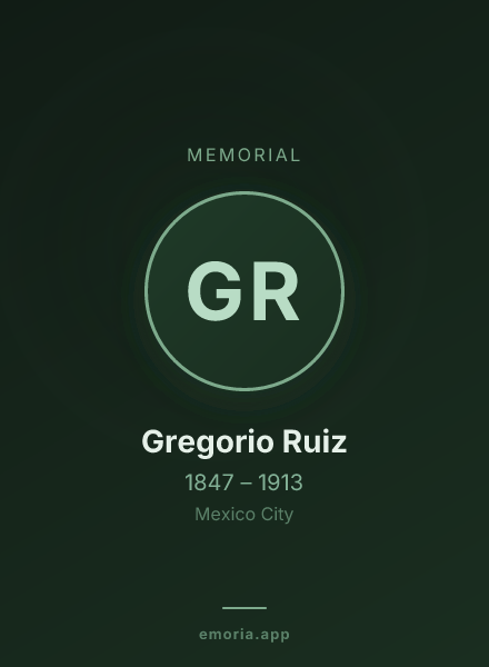 Memorial portrait of Gregorio Ruiz