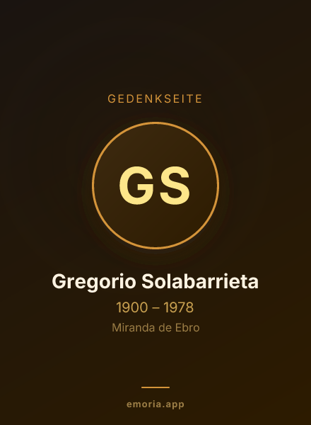 Gedenkportrait von Gregorio Solabarrieta