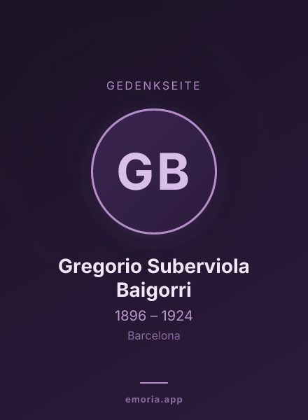 Gedenkportrait von Gregorio Suberviola Baigorri
