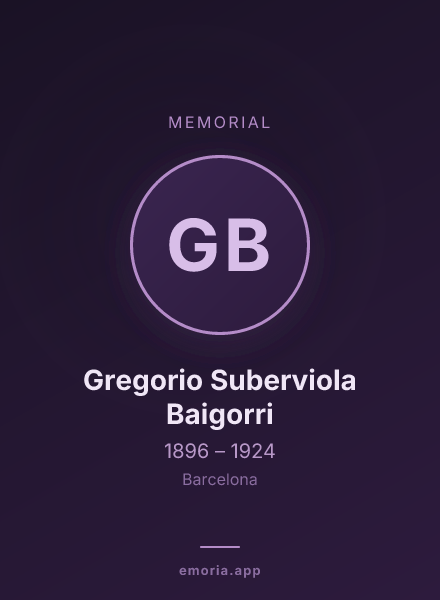 Memorial portrait of Gregorio Suberviola Baigorri