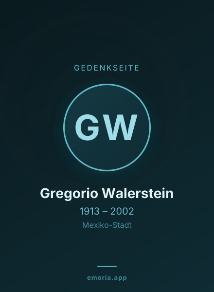Gedenkportrait von Gregorio Walerstein
