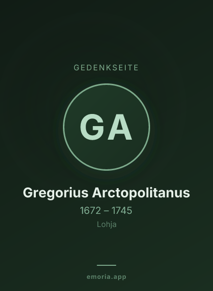 Gedenkportrait von Gregorius Arctopolitanus