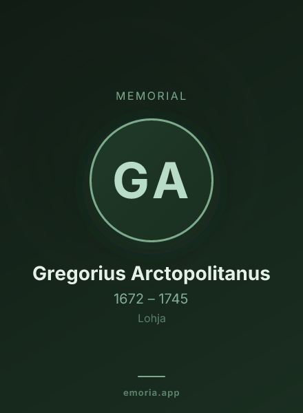 Memorial portrait of Gregorius Arctopolitanus