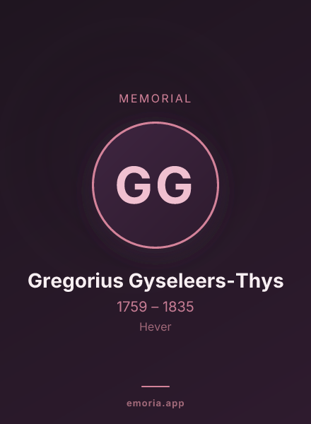Memorial portrait of Gregorius Gyseleers-Thys