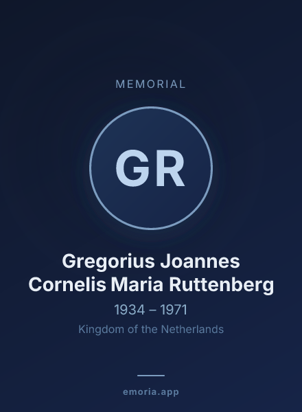 Memorial portrait of Gregorius Joannes Cornelis Maria Ruttenberg