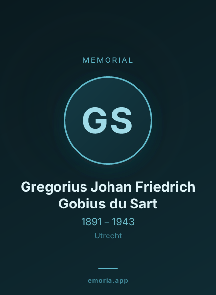 Memorial portrait of Gregorius Johan Friedrich Gobius du Sart