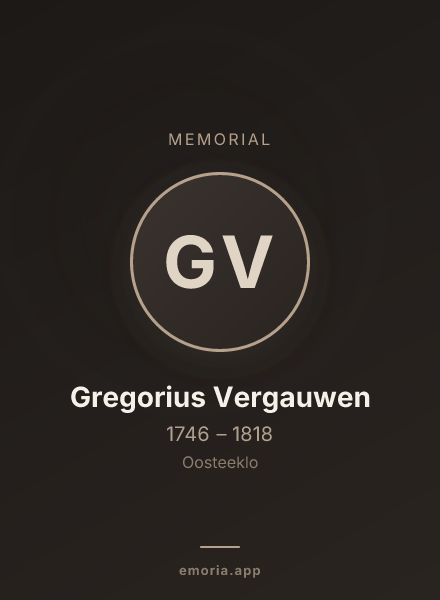 Memorial portrait of Gregorius Vergauwen