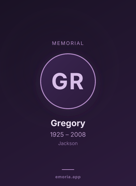 Memorial portrait of Gregory