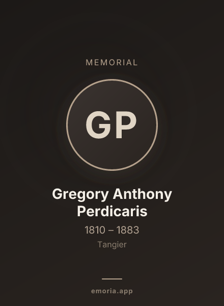 Memorial portrait of Gregory Anthony Perdicaris