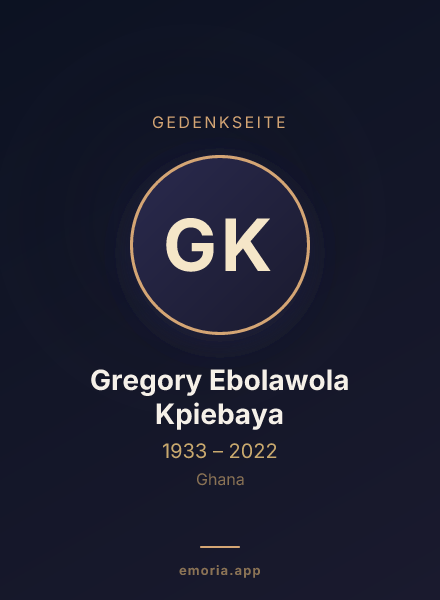 Gedenkportrait von Gregory Ebolawola Kpiebaya