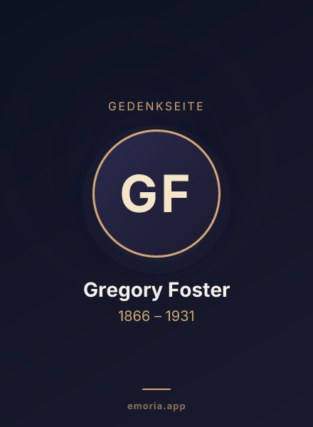 Gedenkportrait von Gregory Foster