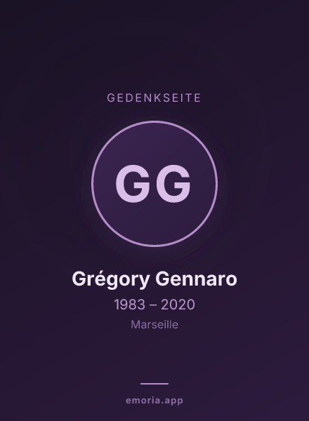 Gedenkportrait von Grégory Gennaro