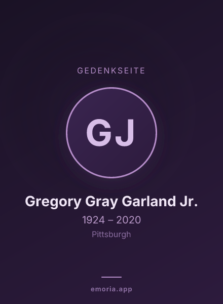 Gedenkportrait von Gregory Gray Garland Jr.