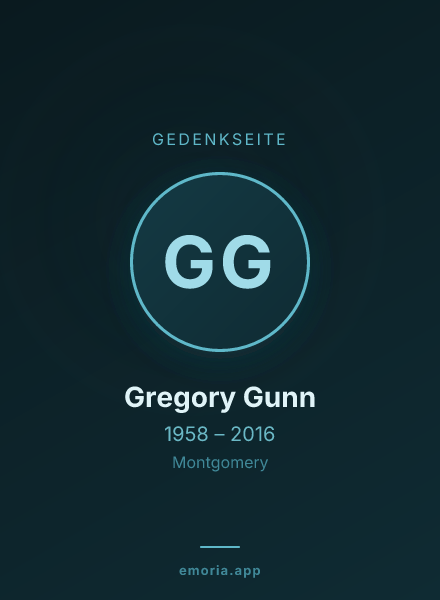 Gedenkportrait von Gregory Gunn