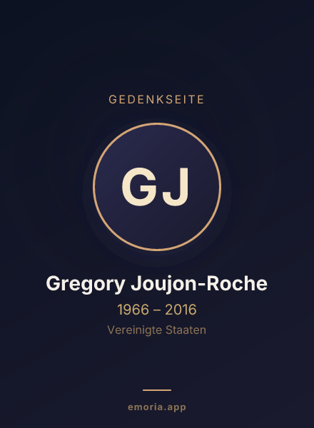 Gedenkportrait von Gregory Joujon-Roche