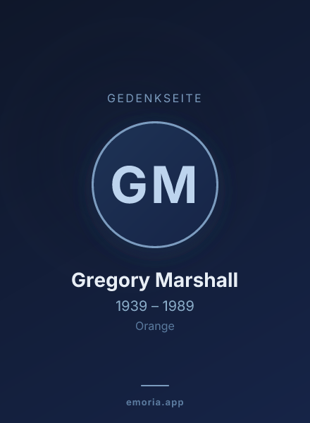 Gedenkportrait von Gregory Marshall