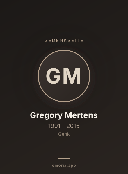 Gedenkportrait von Gregory Mertens